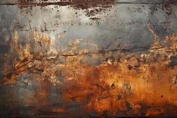 A grunge metal texture with rust and scratches - obrazy, fototapety, plakaty