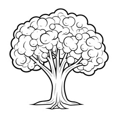 Clean vector outline of a broccoli icon for versatile applications.