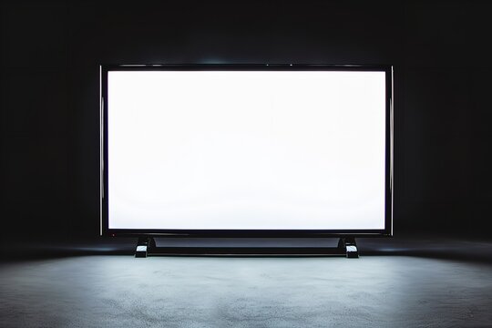 White background large television led LCD. Generative Ai