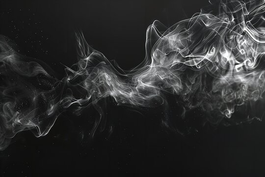 Wind gust smoke enraged magic solitary black. Generative Ai