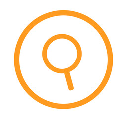  シンプルなオレンジ色の検索マーク
