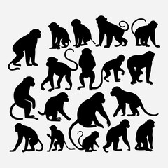 monkey silhouette collection