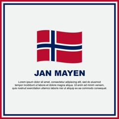 Jan Mayen Flag Background Design Template. Jan Mayen Independence Day Banner Social Media Post. Jan Mayen Banner