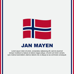 Jan Mayen Flag Background Design Template. Jan Mayen Independence Day Banner Social Media Post. Jan Mayen Cartoon