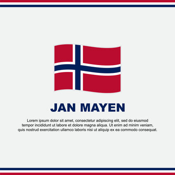 Jan Mayen Flag Background Design Template. Jan Mayen Independence Day Banner Social Media Post. Jan Mayen Design
