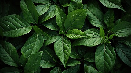 A lush green leaf texture - obrazy, fototapety, plakaty