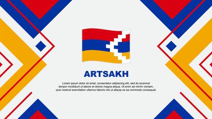 Artsakh Flag Abstract Background Design Template. Artsakh Independence Day Banner Wallpaper Vector Illustration. Artsakh Illustration