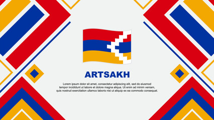 Artsakh Flag Abstract Background Design Template. Artsakh Independence Day Banner Wallpaper Vector Illustration. Artsakh Flag
