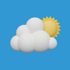 Weather phenomena concept. Realistic 3d object cartoon style.