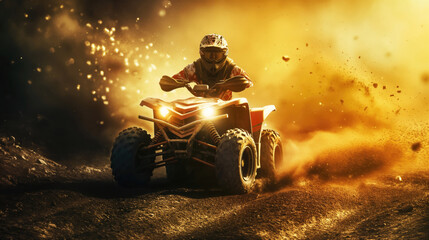 ATV race competition in dirty track