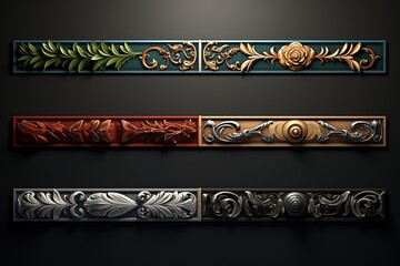 A collection of decorative borders and frames