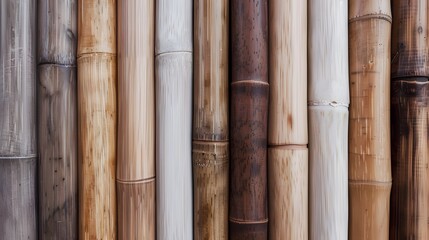 Serene background texture of matte bamboo ai image