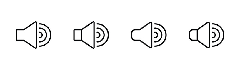 Speaker vector icon set. volume symbol vector	