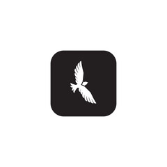 eagle box logo simple icon design.