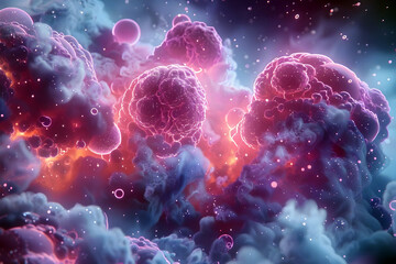 Ethereal Cosmic Guardians:Unlocking the Secrets of Dark Matter in a Dreamlike Pastel Universe