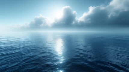 Fototapeta premium 空の色に染まった海