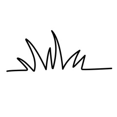 hand drawn doodle grass illustration