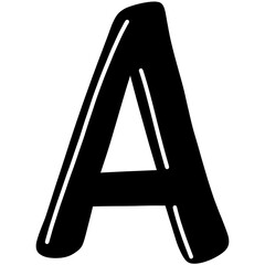 Black letter a illustration 