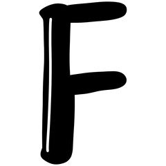 Black letter f illustration 