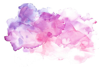 Pink and purple watercolor wash texture on transparent background.