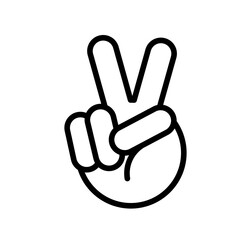 Obraz premium Hand Peace icon