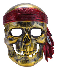 Gold Skull Pirate Mask - 772704303