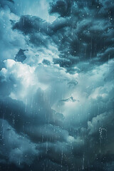 Heavy rain weather for background