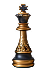 Fototapeta na wymiar Chess King isolated on transparent Background.