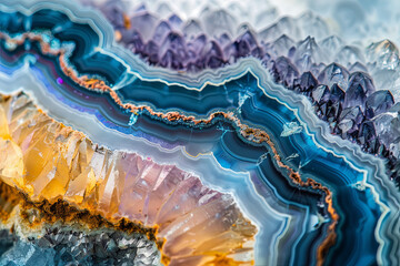 Closeup of an interior of a geode - obrazy, fototapety, plakaty