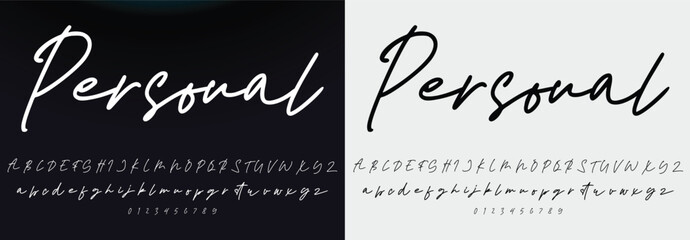 signature Font Calligraphy Logotype Script Brush Font Type Font lettering handwritten