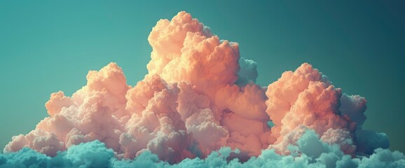 Cumulus Cloud Background Blue Sky Texture, Background Banner HD - obrazy, fototapety, plakaty