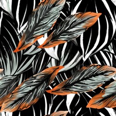 seamless pattern with feathers