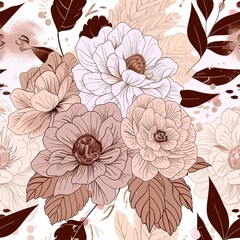 seamless pattern with flowers