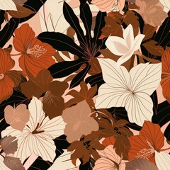 seamless pattern with flowers