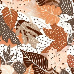 seamless pattern with leaves