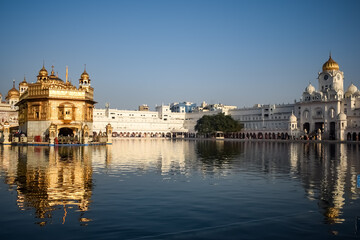 Beautiful view of Golden Temple - Harmandir Sahib in Amritsar, Punjab, India, Famous indian sikh...