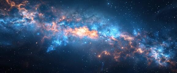 Night Clouds Milky Way, Background Banner HD