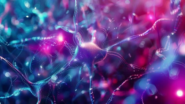 dna neuron network abstract concept violet background