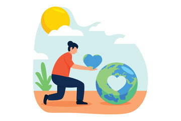 Earth Day Flat Illustration Design