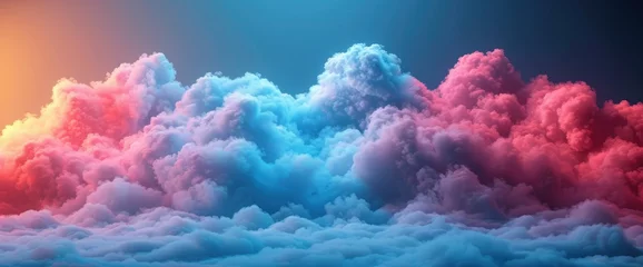 Fotobehang Pastel Colors Clouds Abstract Background, Background Banner HD © Alex Cuong