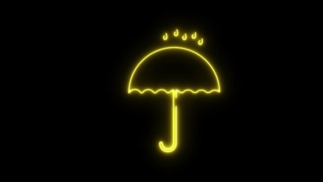Umbrella and rain drops icon. Waterproof icon. Protection, safety.