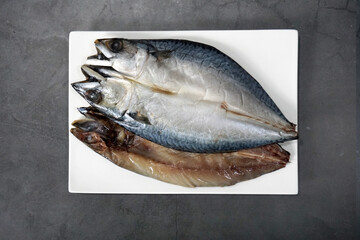appetizing semi-dried mackerel