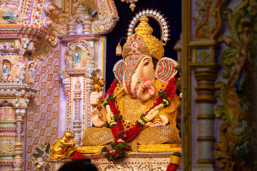 Fototapeta premium Ganapati idols in Ganesh Chaturthi Pune, Maharashtra, India