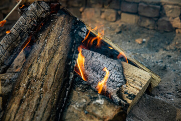 fire coal charcoal campfire leisure