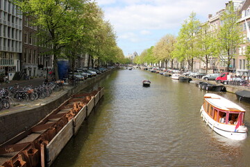 Obraz premium Amsterdam Netherlands 14 05 2023 . Amsterdam, the national capital of the Netherlands, is located in the west of the country.
