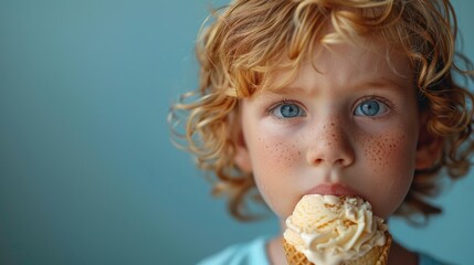 A child's disappointment over a melted ice cream cone - obrazy, fototapety, plakaty
