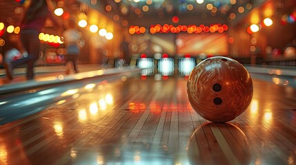 A family engaged in a joyful round of indoor bowling