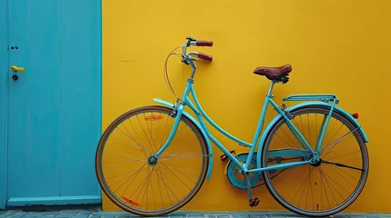 Dekokissen A person repainting and refurbishing an old bicycle © Gefo