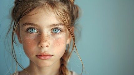 A young girl's face showing embarrassment after a silly fall - obrazy, fototapety, plakaty