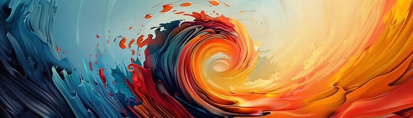 reincarnation through a graphic illustration that depicts a swirling, cyclical motion Use vibrant colors and unconventional shapes - obrazy, fototapety, plakaty